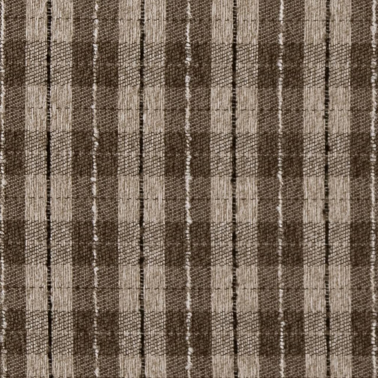 Brown Stain Resistant Performance Pet Friendly Plaid Woven Pattern Upholstery Fabric by The Yard - SKU: Myrtle Cocoa